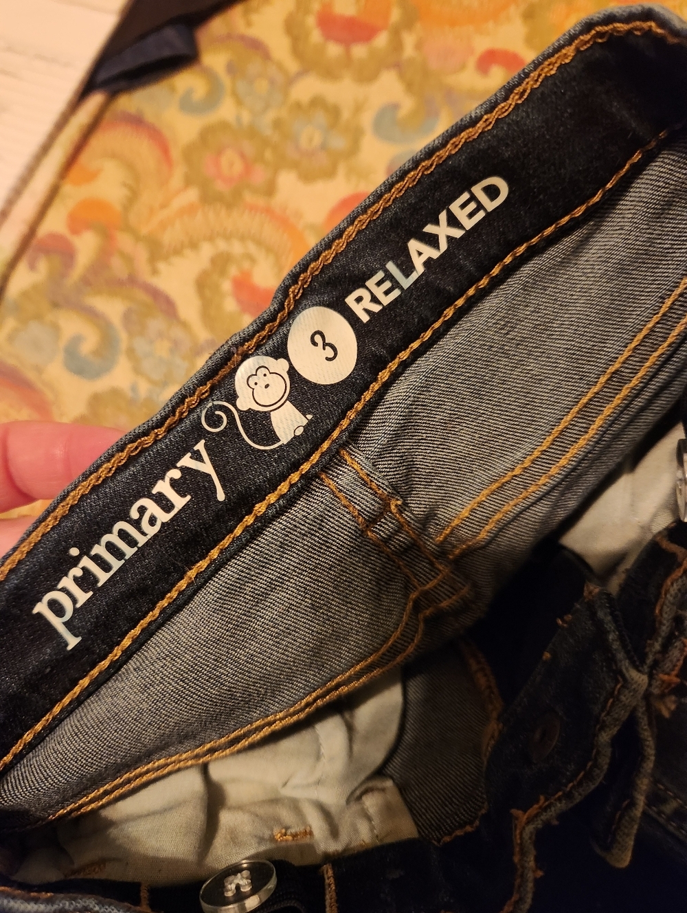 Primary Relaxed Fit Toddler Jeans Size 3